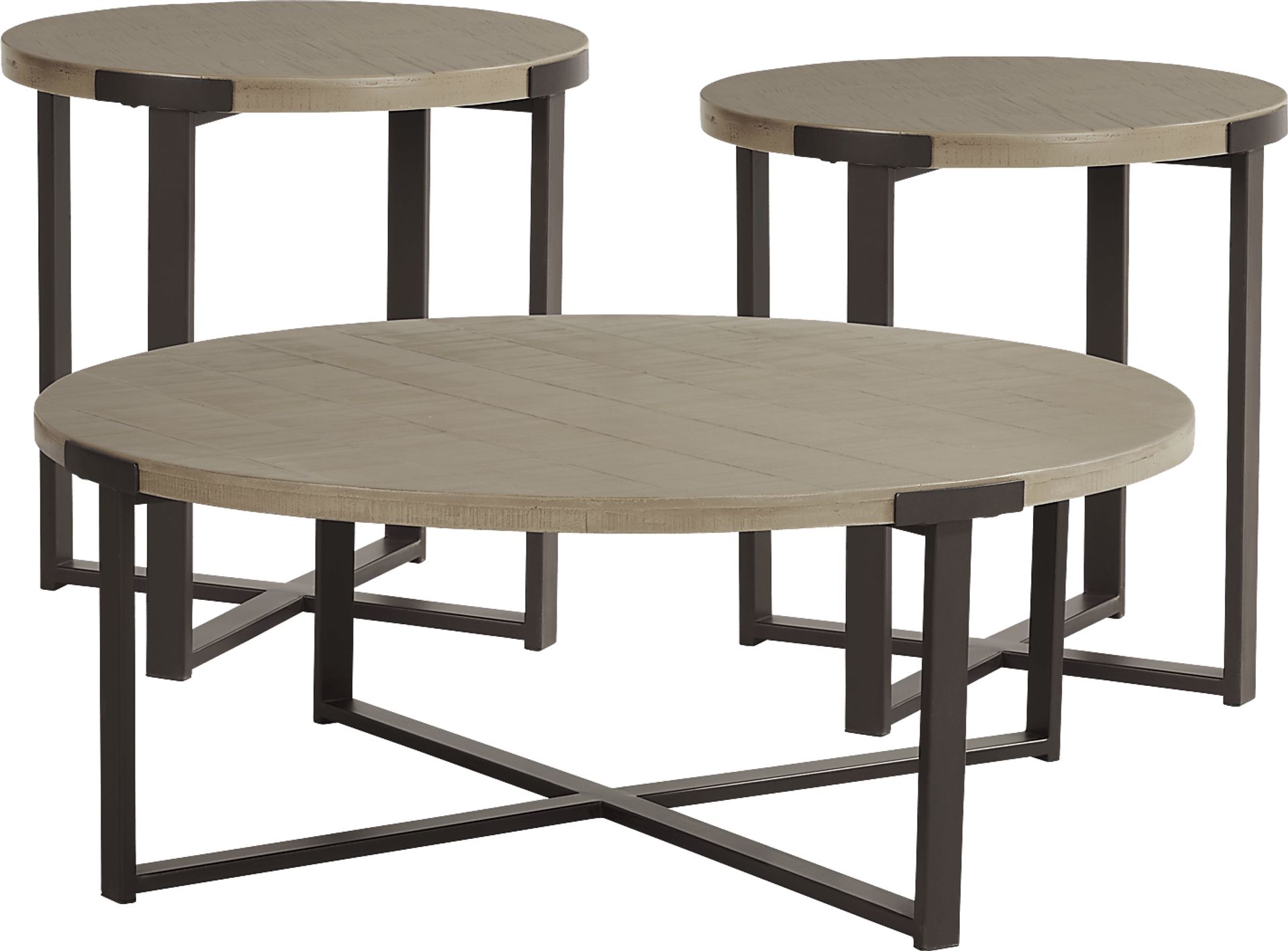 Wheeler Natural 3 Pc Occasional Table Set - Image 1
