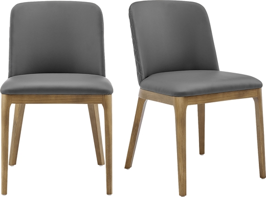 Whelon Gray Dining Chair, Set of 2