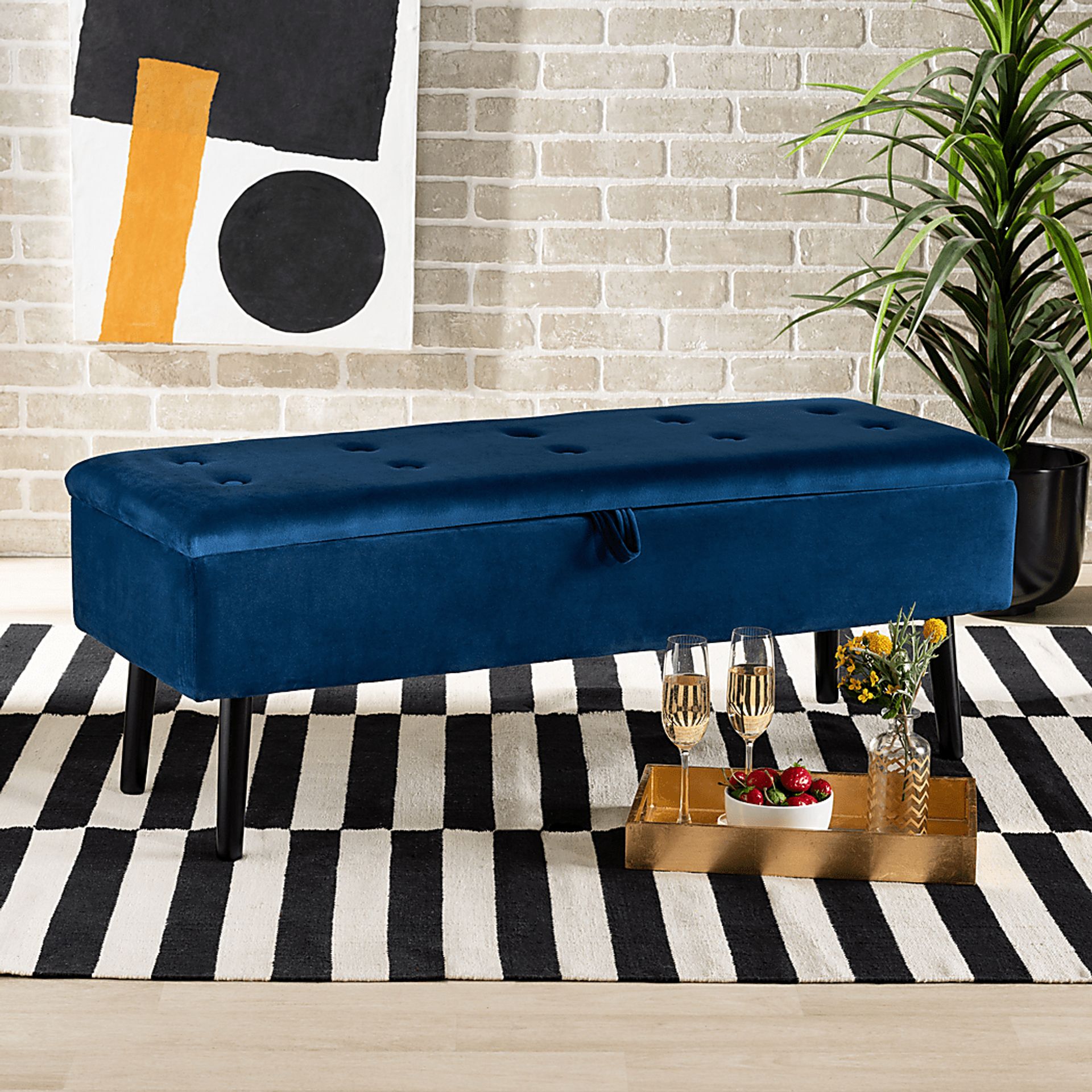 Whimbrel Navy Accent Bench - Image 6
