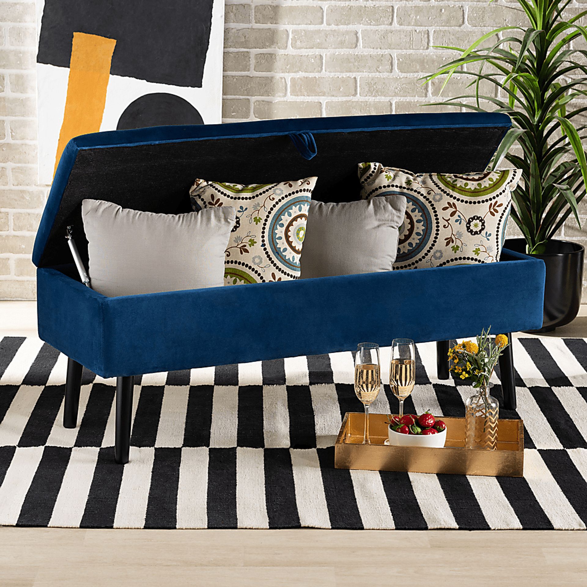 Whimbrel Navy Accent Bench - Image 7