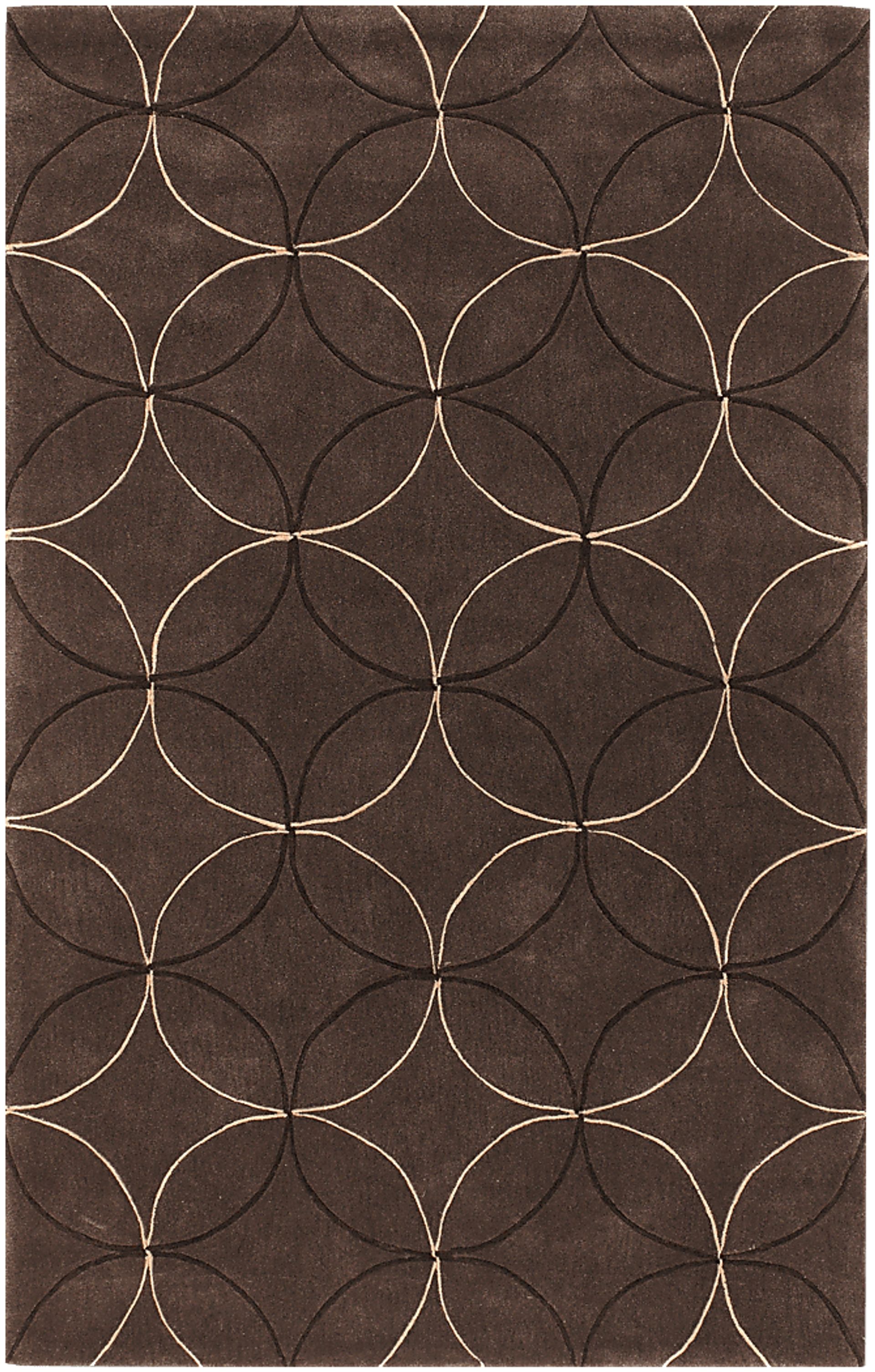 Whimsy Circles Brown 5 x 8 Rug - Image 1