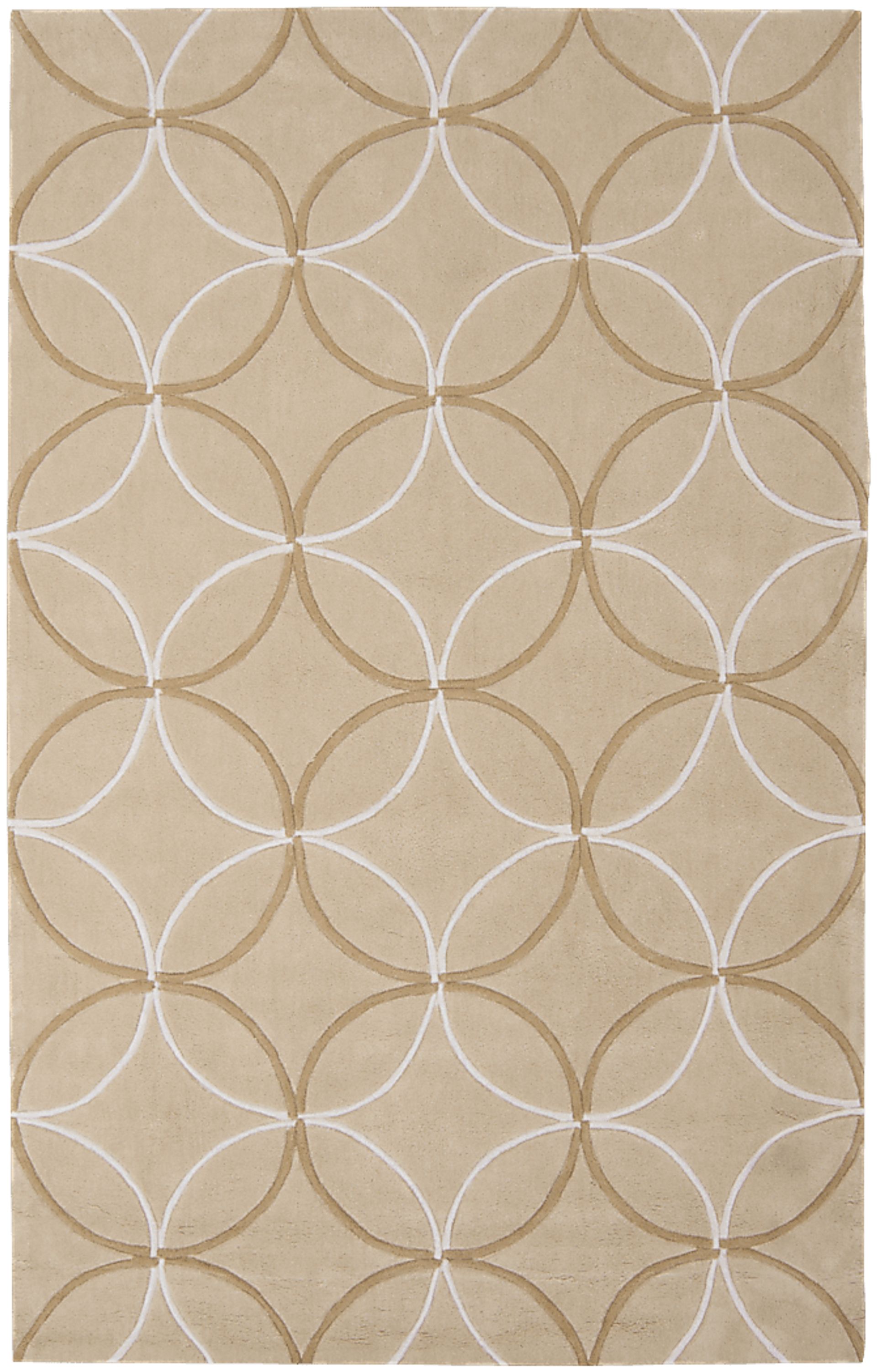 Whimsy Circles Ivory 8 x 11 Rug - Image 1