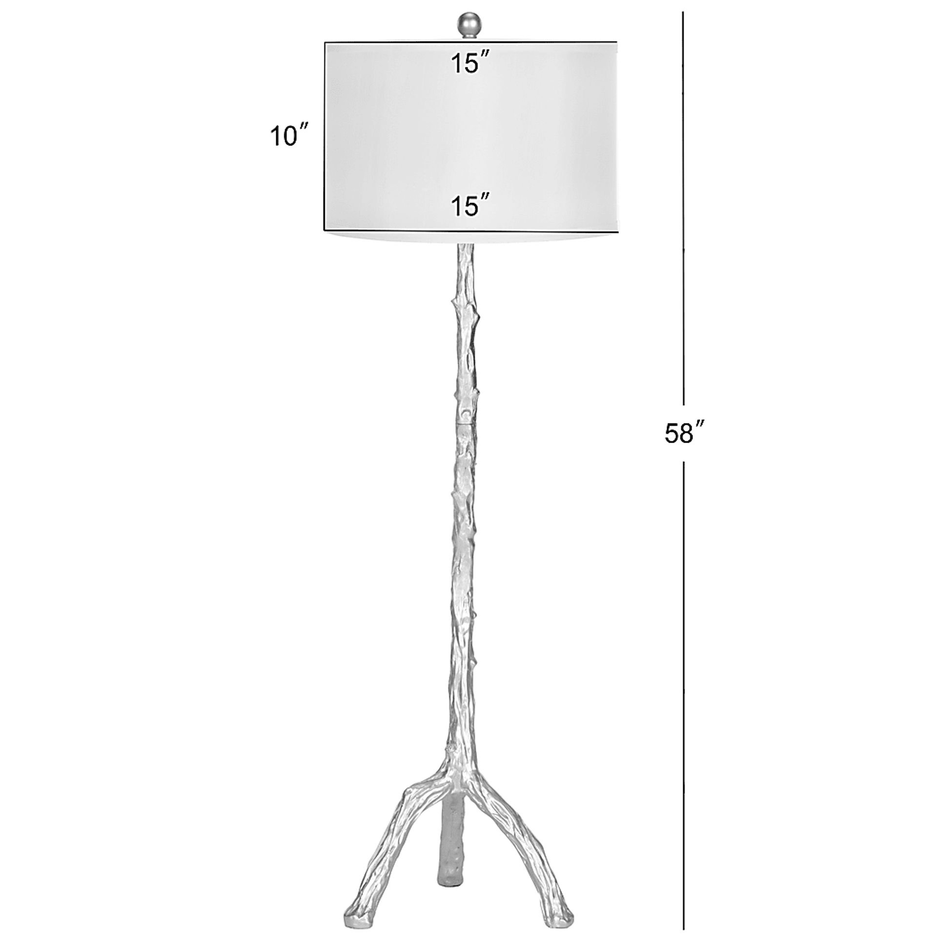 Whipple Peak Silver Floor Lamp - Image 2