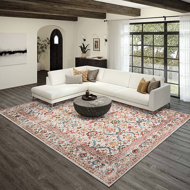 Whirlaw Beige 3' x 5' Rug - Thumbnail - Image 5
