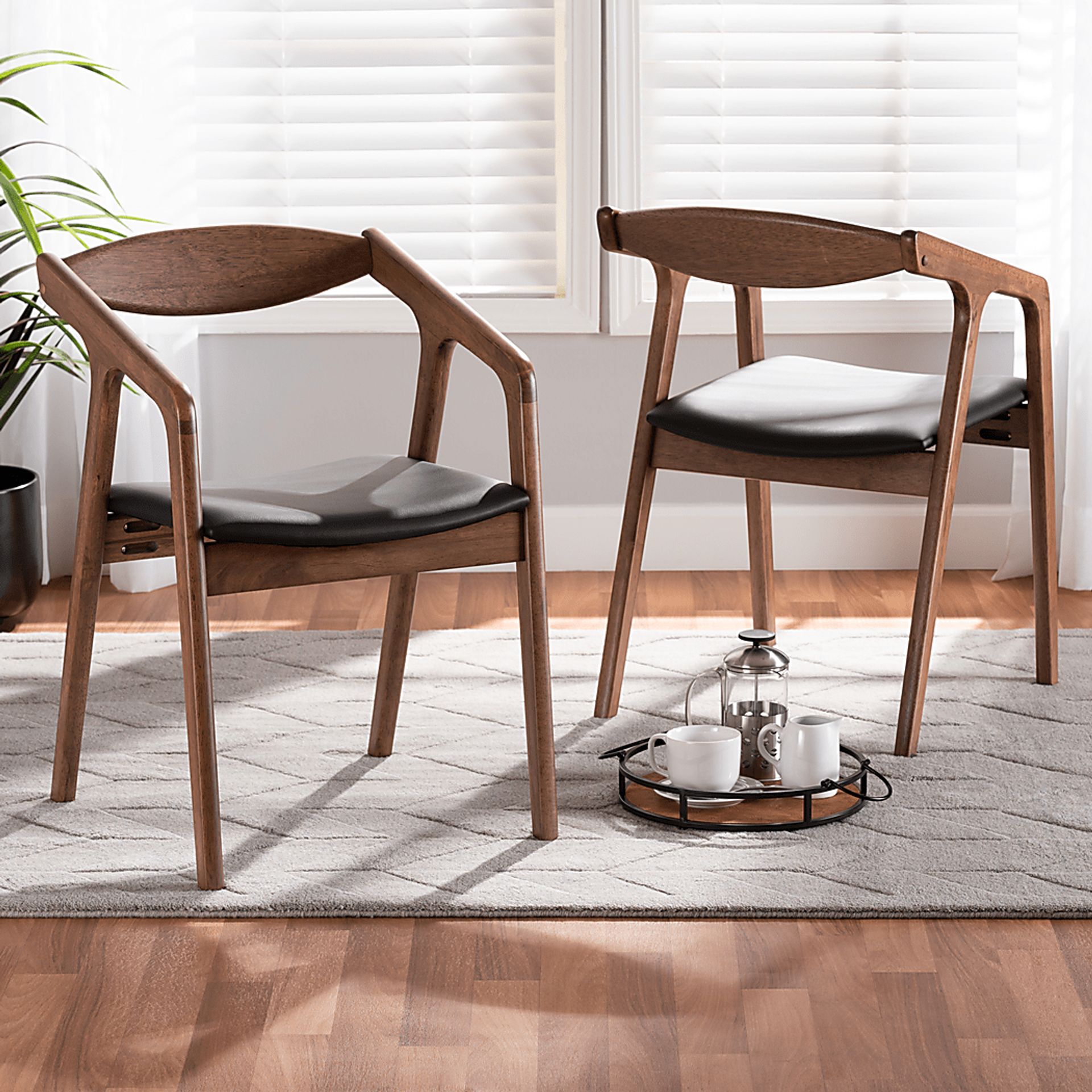 Whirtwell Black Arm Chair, Set of 2 - Image 7