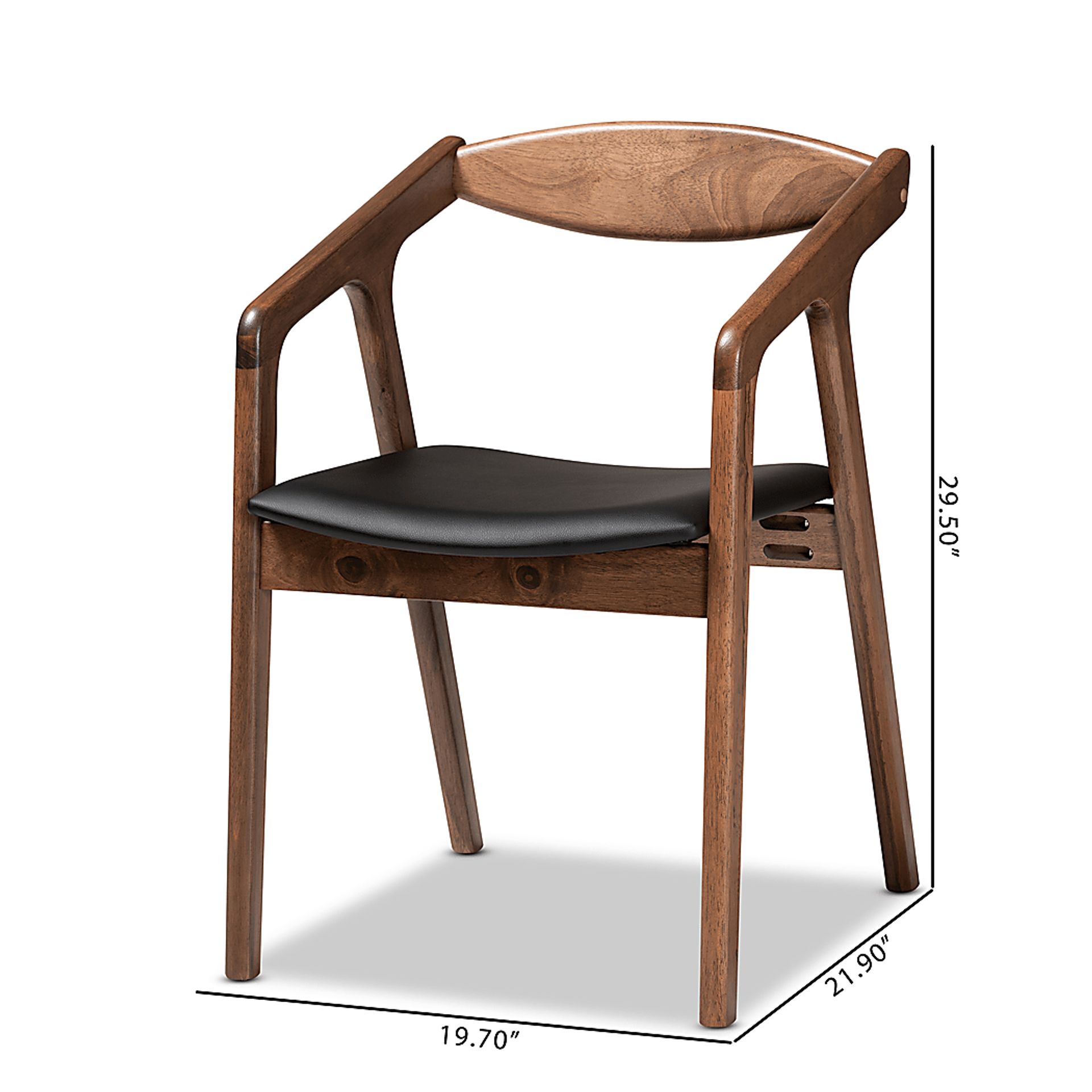Whirtwell Black Arm Chair, Set of 2 - Image 9