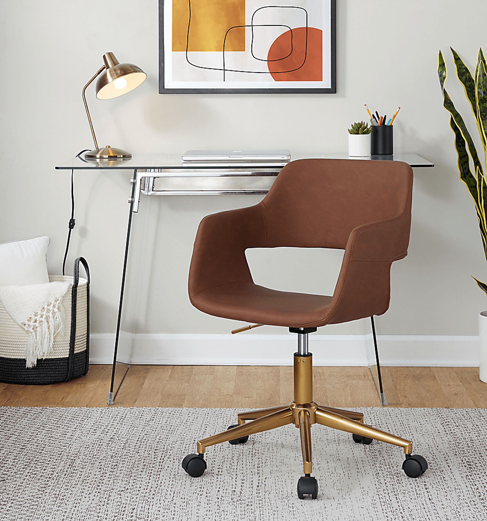 Whisp I Brown Desk Chair - Image 2