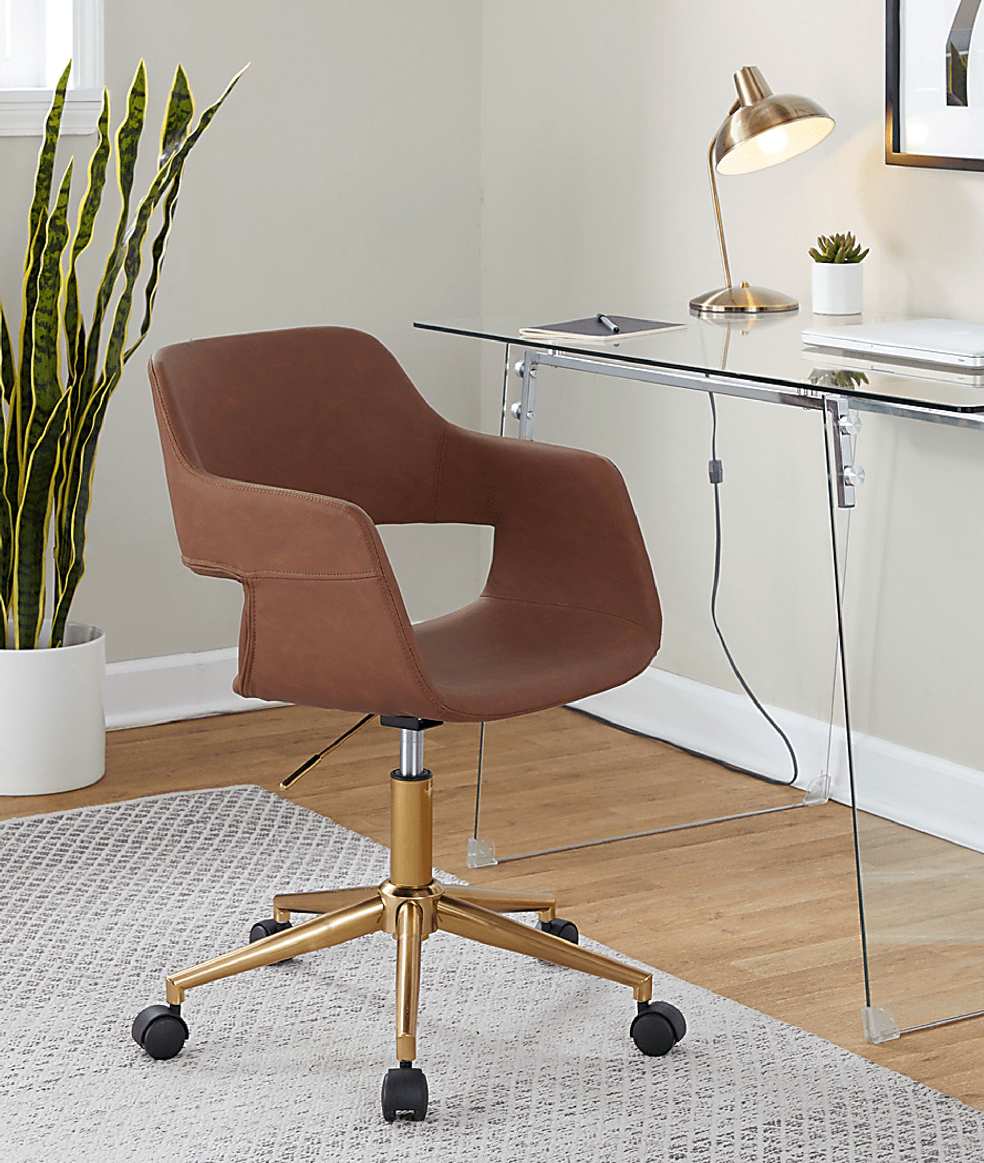 Whisp I Brown Desk Chair - Image 3