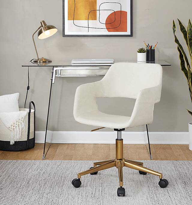 Whisp I Cream Desk Chair - Thumbnail - Image 2