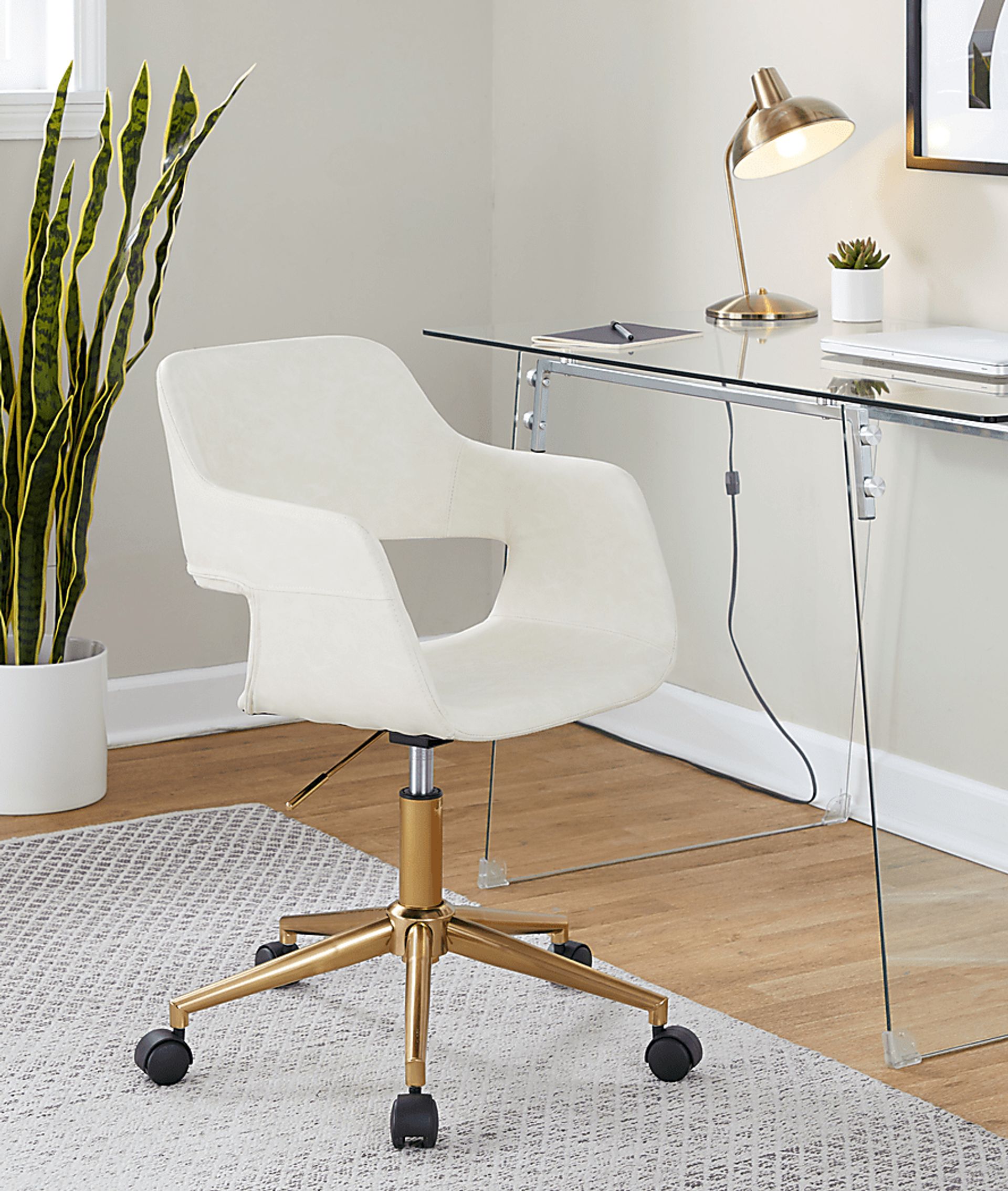 Whisp I Cream Desk Chair - Image 3