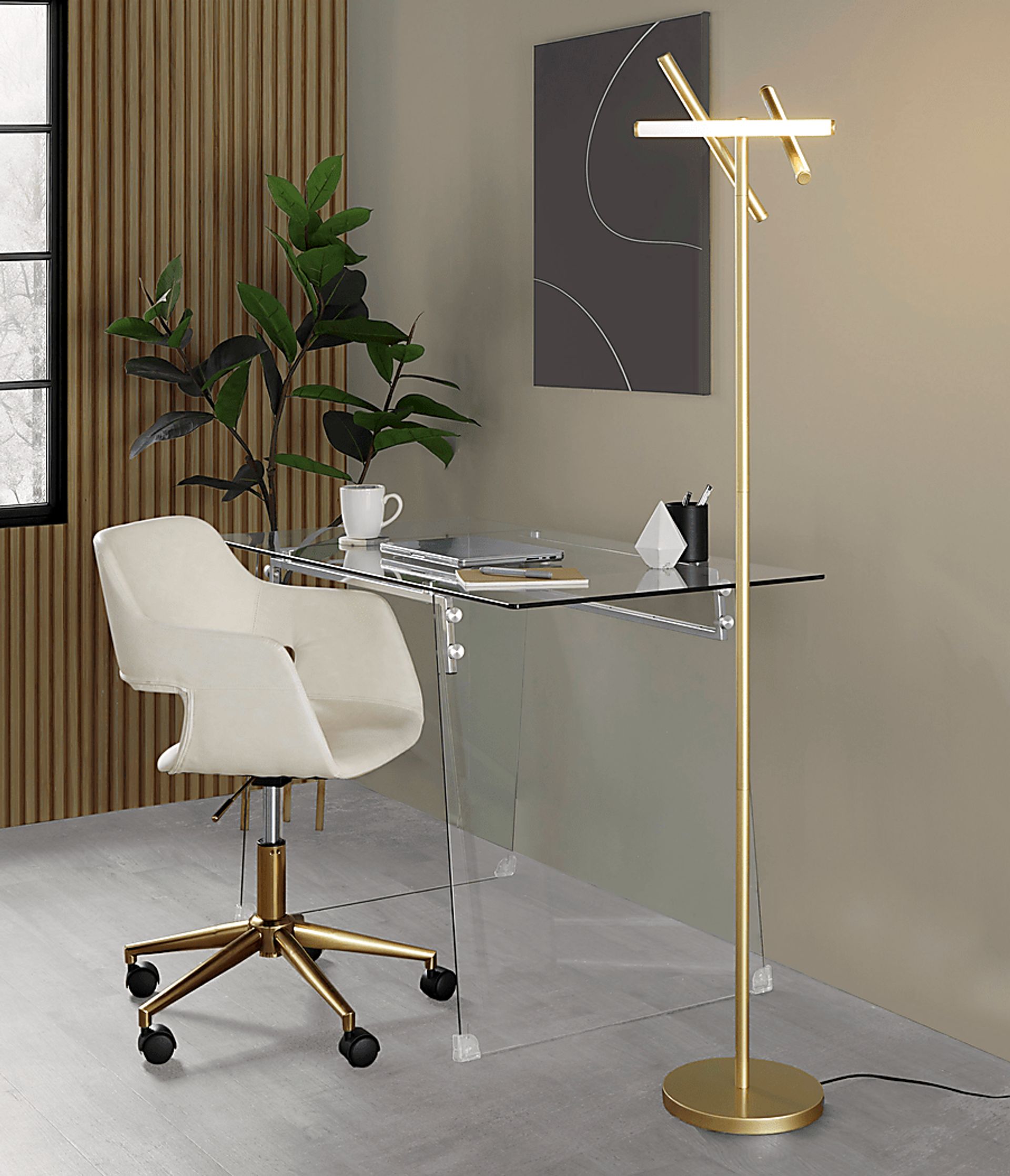 Whisp I Cream Desk Chair - Image 4