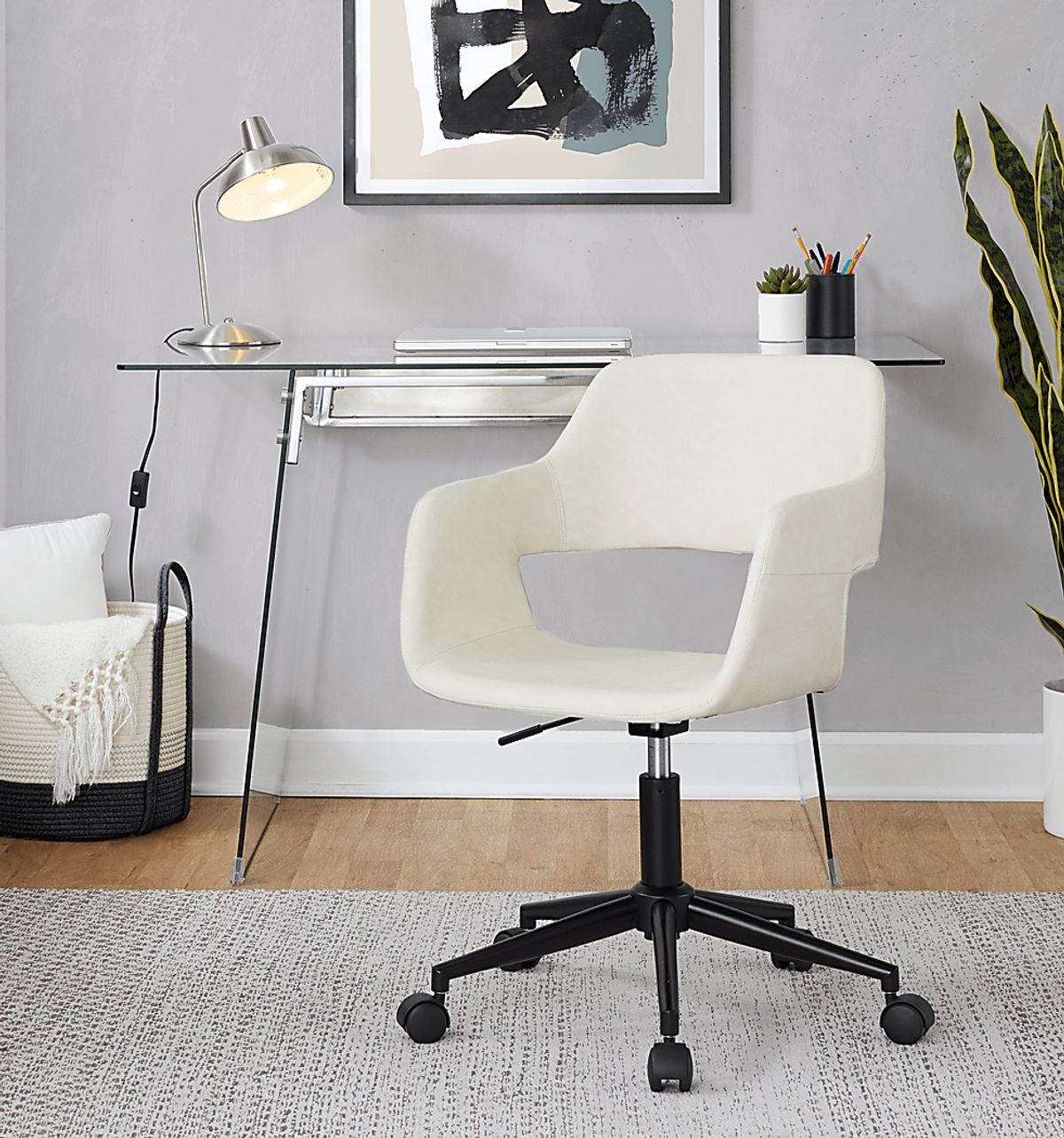 Whisp II Black Black,Colors Cream Beige Polyurethane Fabric Desk Chair ...
