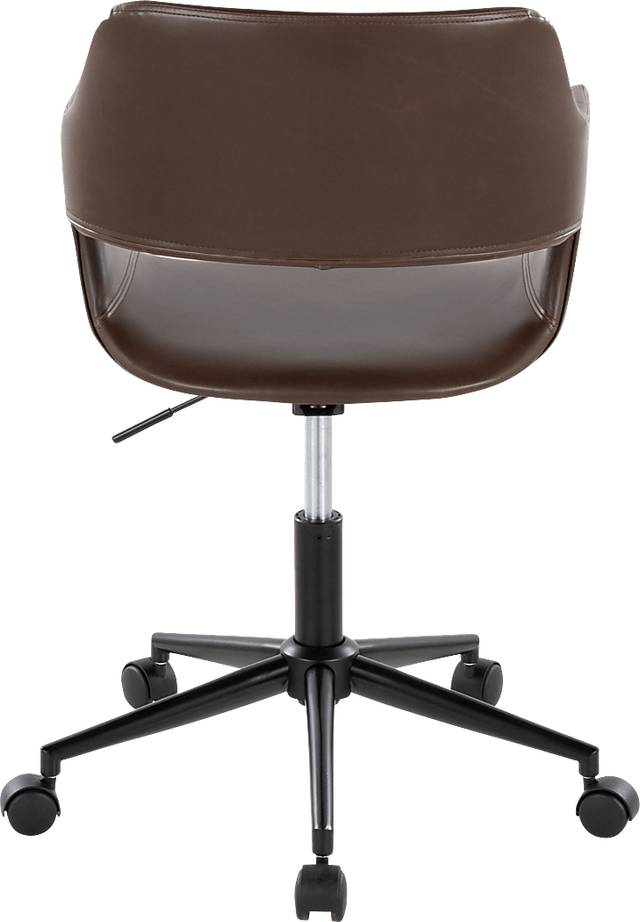 Whisp II Dark Brown Desk Chair - Thumbnail - Image 2