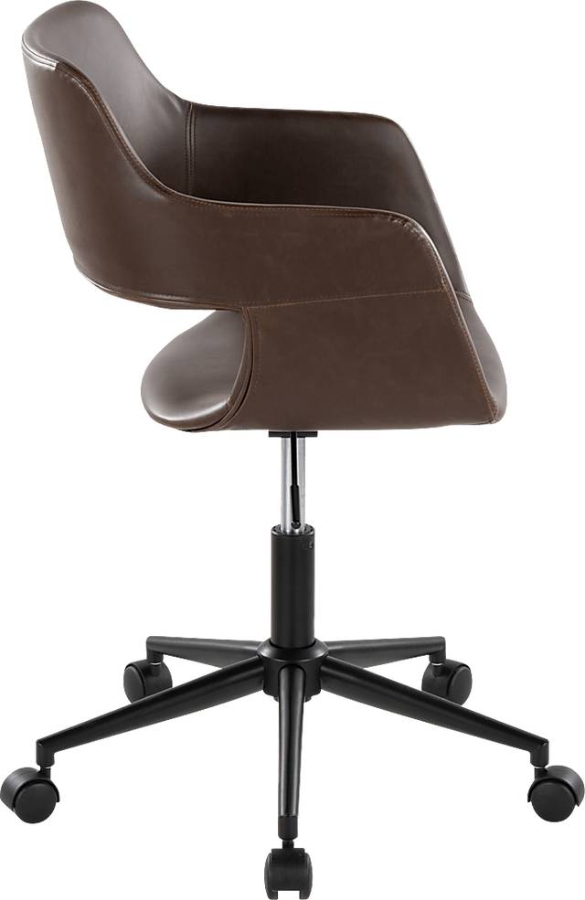 Whisp II Dark Brown Desk Chair - Thumbnail - Image 3