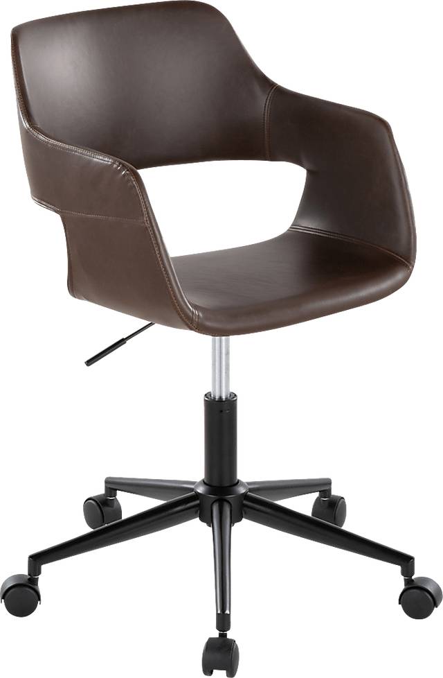 Whisp II Dark Brown Desk Chair - Thumbnail - Image 1