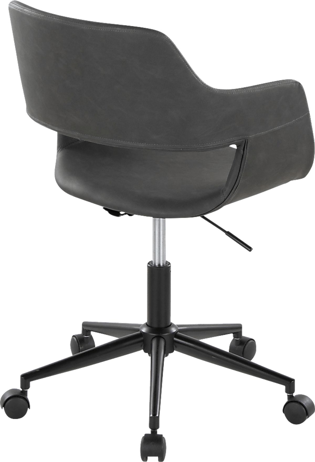 Whisp II Black Gray Polyurethane Fabric Desk Chair | Rooms to Go