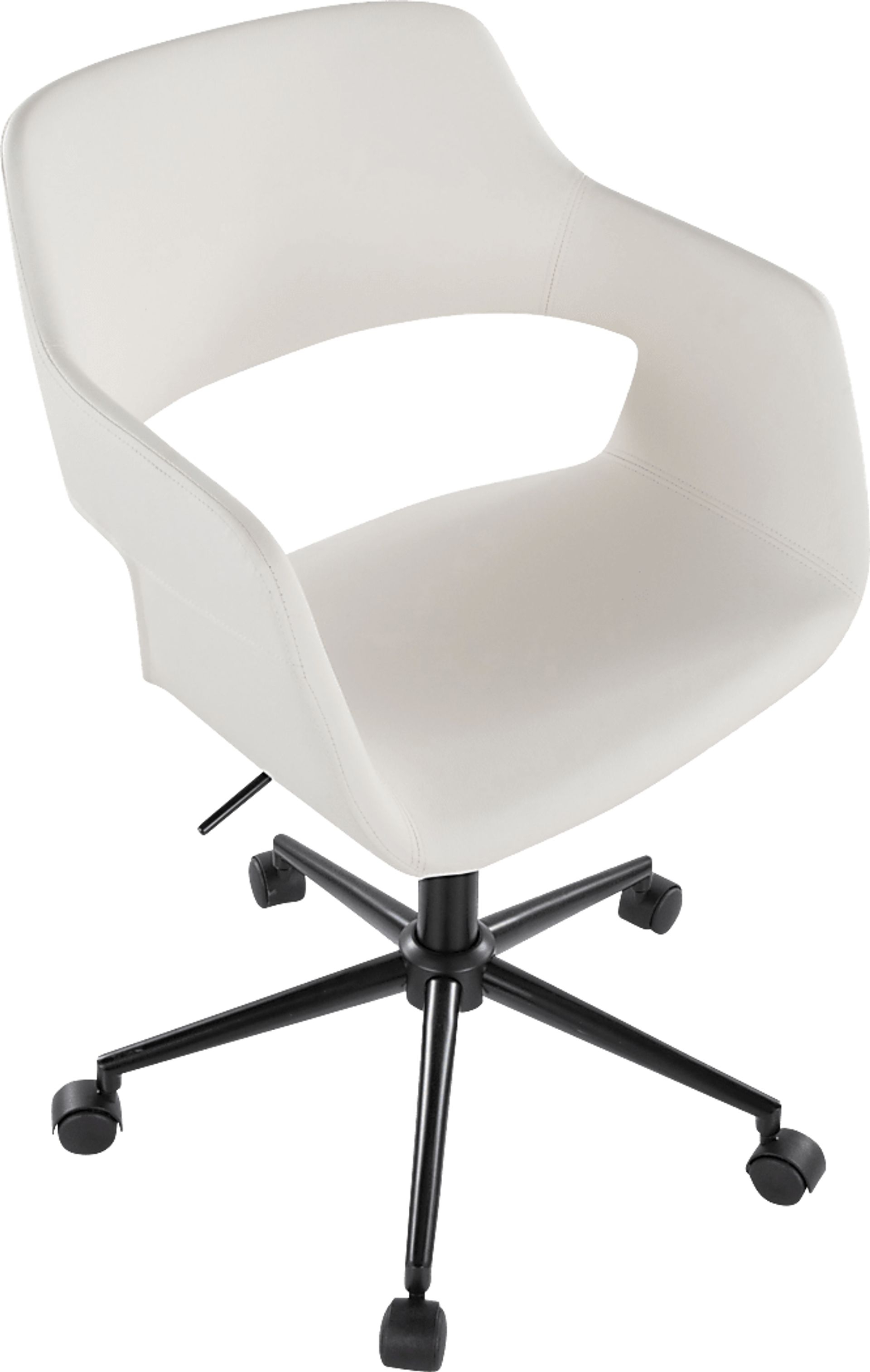 Whisp II White Desk Chair - Image 2