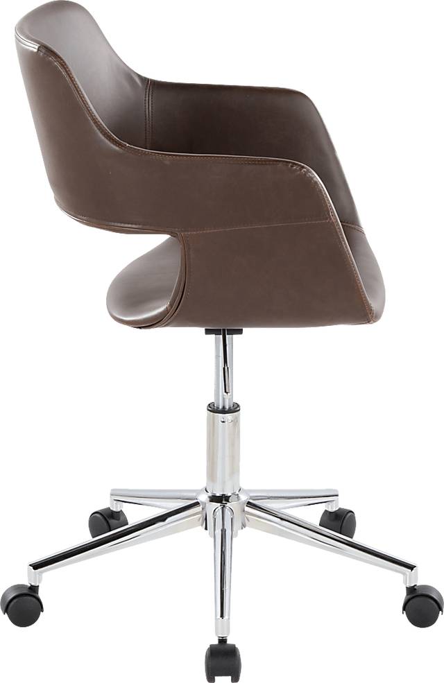 Whisp III Dark Brown Desk Chair - Thumbnail - Image 2