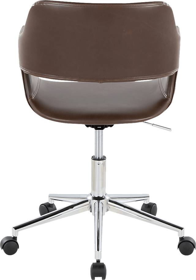 Whisp III Dark Brown Desk Chair - Thumbnail - Image 4
