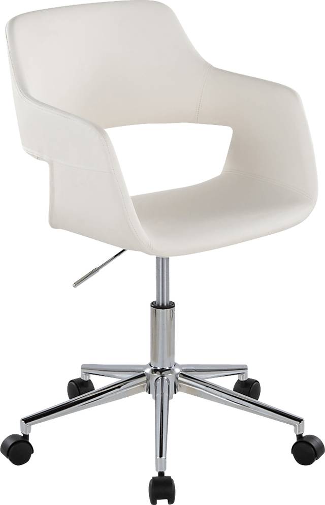 Whisp III White Desk Chair - Thumbnail - Image 1