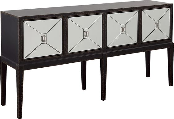 Whitecrow Black Accent Cabinet