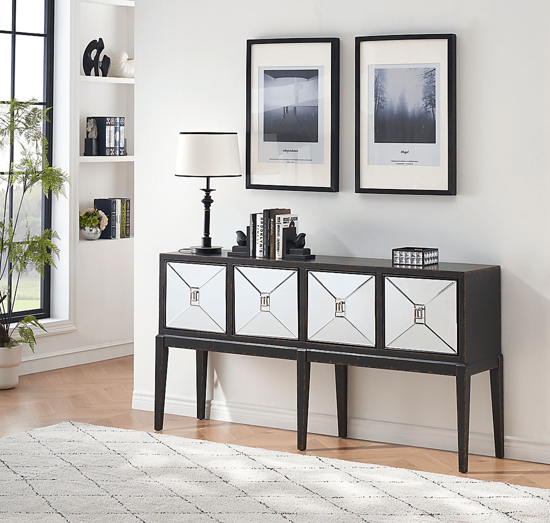 Whitecrowe Black Accent Cabinet - Image 2