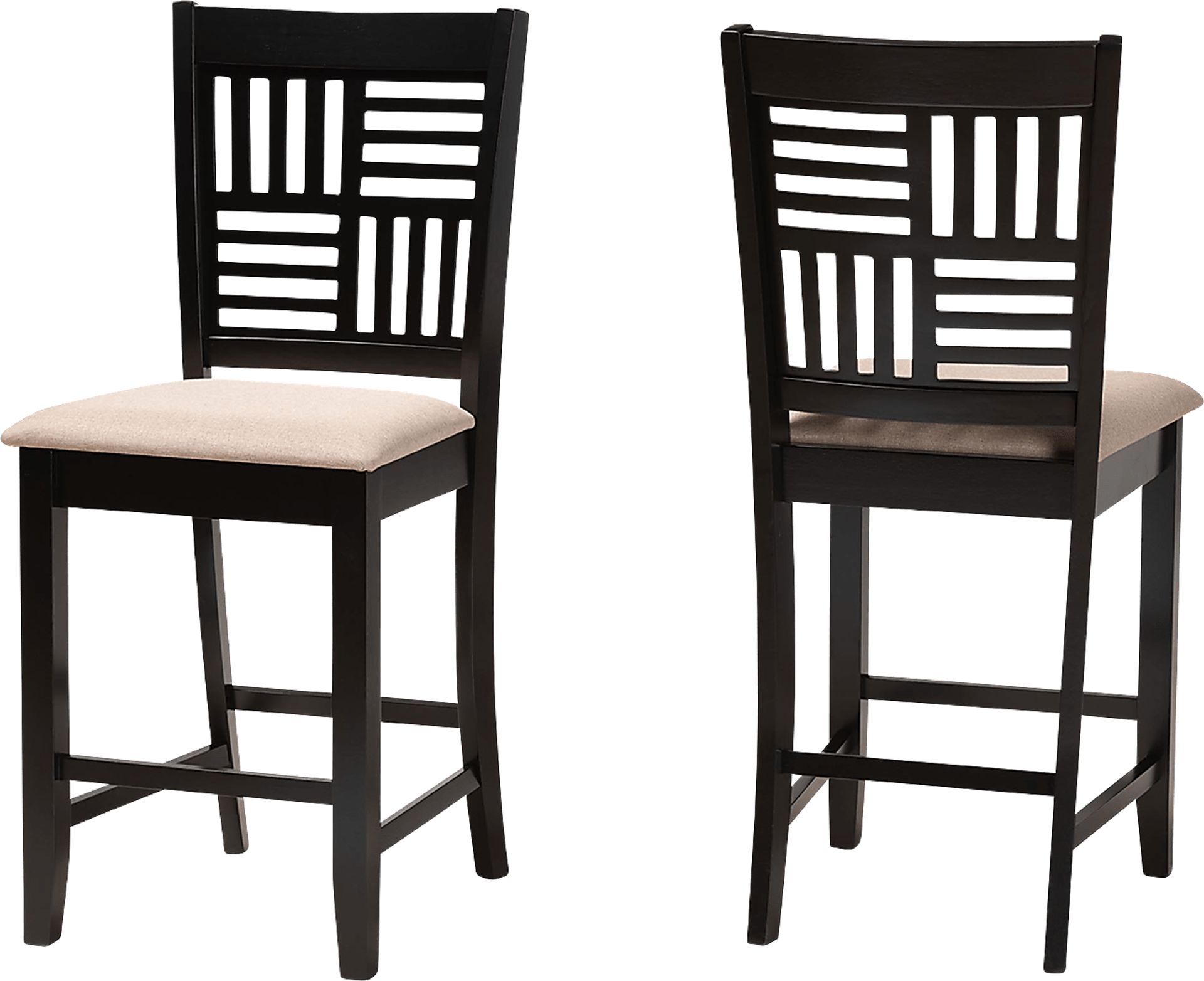 Whitla Beige Counter Stool, Set of 2 - Image 1