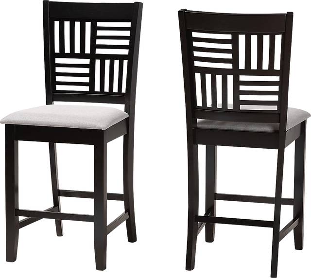 Whitla Gray Counter Stool, Set of 2 - Thumbnail - Image 1