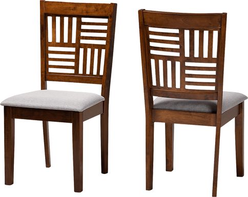 Whitla Walnut Brown Dining Chair, Set of 2