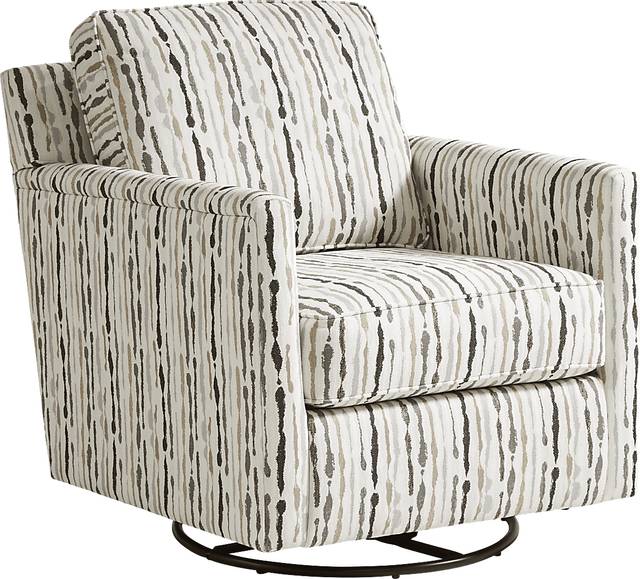 Whitley Way Beige Swivel Accent Chair - Thumbnail - Image 2