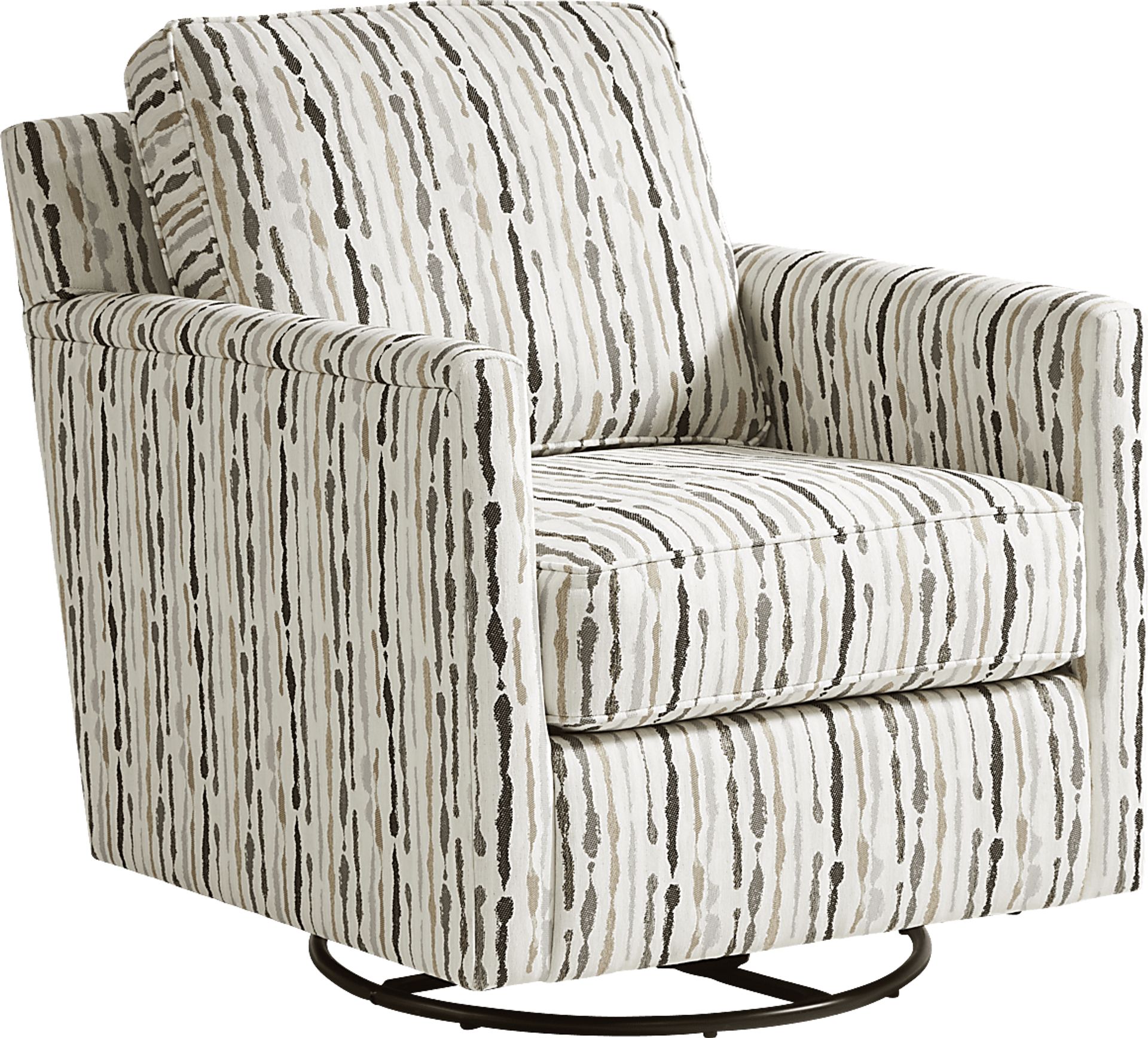 Whitley Way Beige Swivel Accent Chair - Image 2