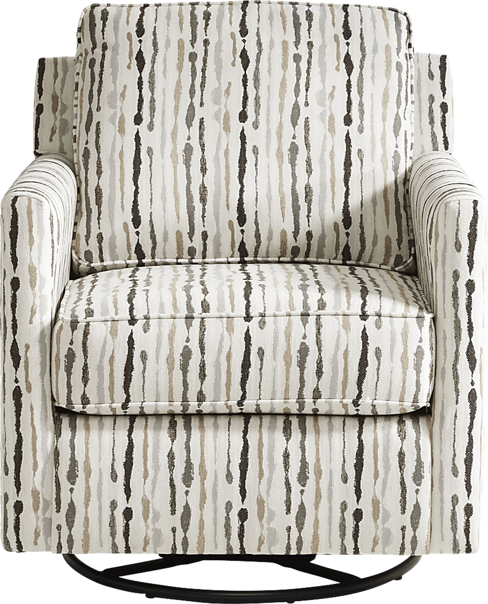 Whitley Way Beige Swivel Accent Chair - Image 1