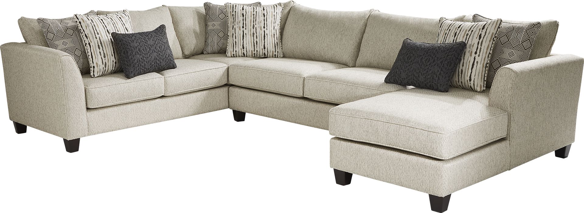 Whitley Way Gray 3 Pc Gel Foam Sleeper Sectional - Image 1