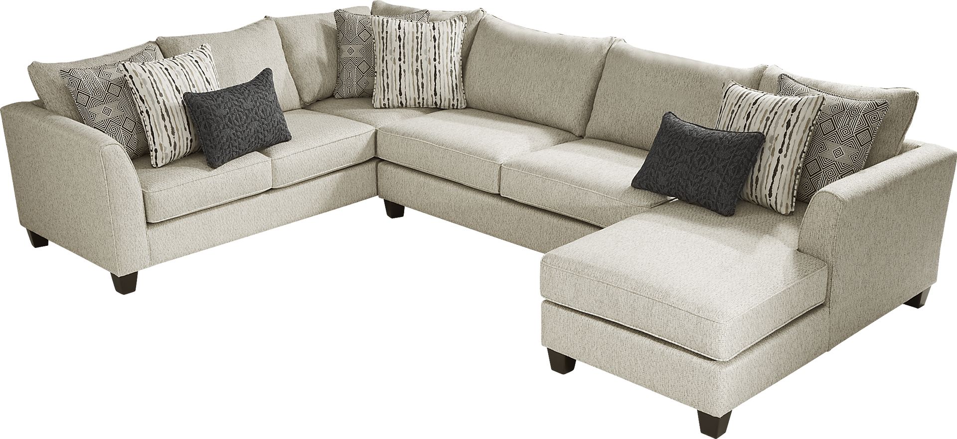 Whitley Way Gray 3 Pc Sectional - Image 3