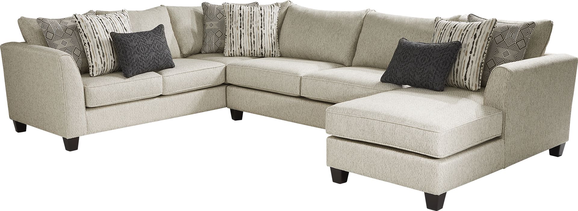 Whitley Way Gray 3 Pc Sectional - Image 1