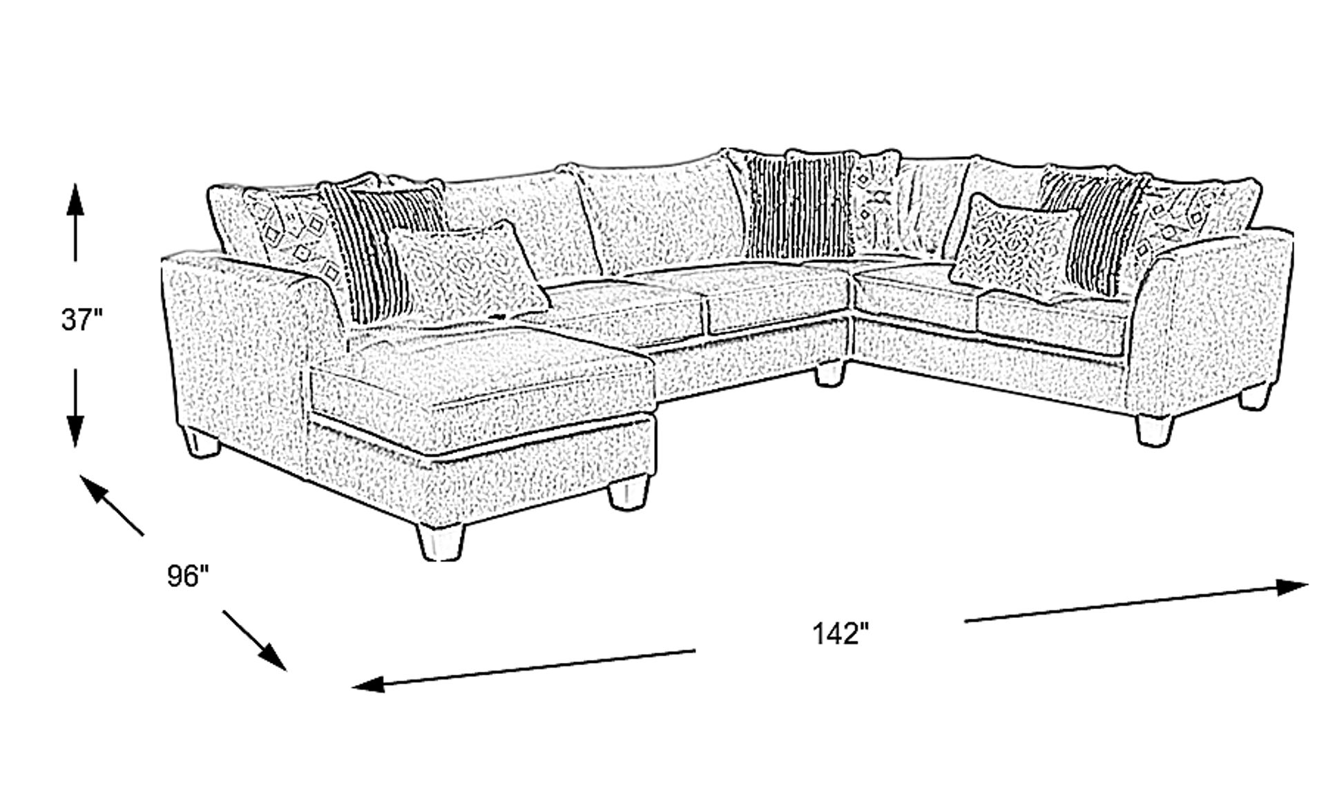 Dimension Image. Please refer to the Dimension Tab on this page for dimension details.
