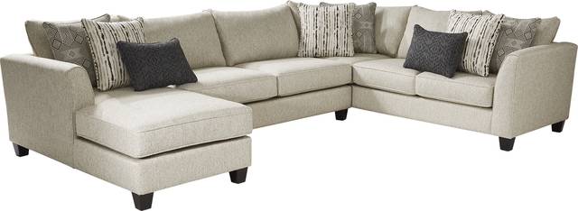 Whitley Way Gray 4 Pc Sectional Living Room - Thumbnail - Image 2