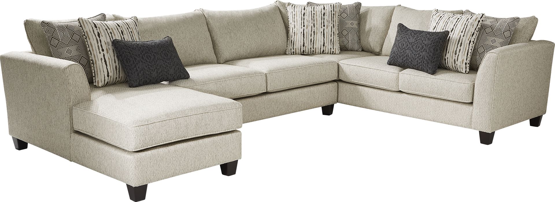 Whitley Way Gray 4 Pc Sectional Living Room - Image 2