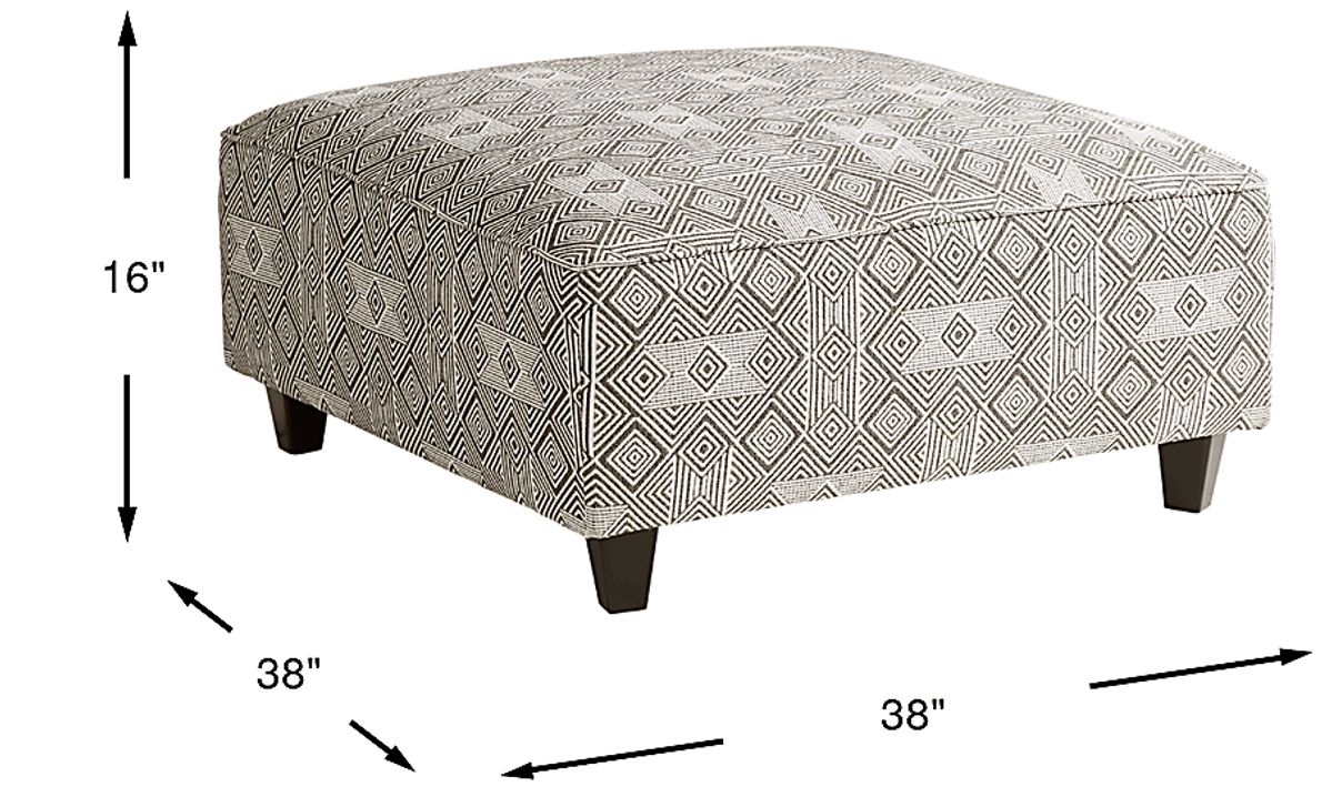 Whitley Way Gray Cocktail Ottoman Rooms To Go