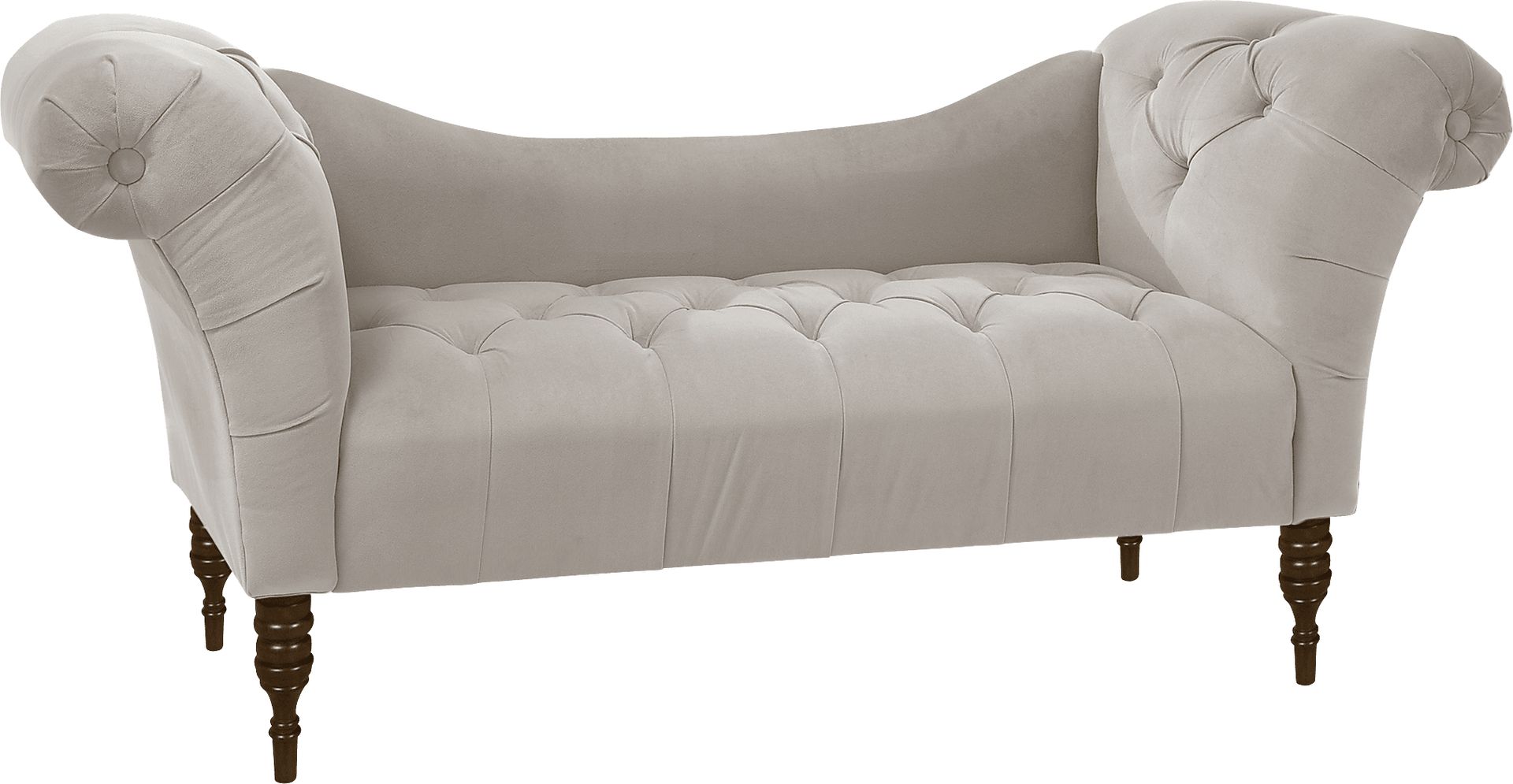 Whitmere Light Gray Chaise Bench - Image 1