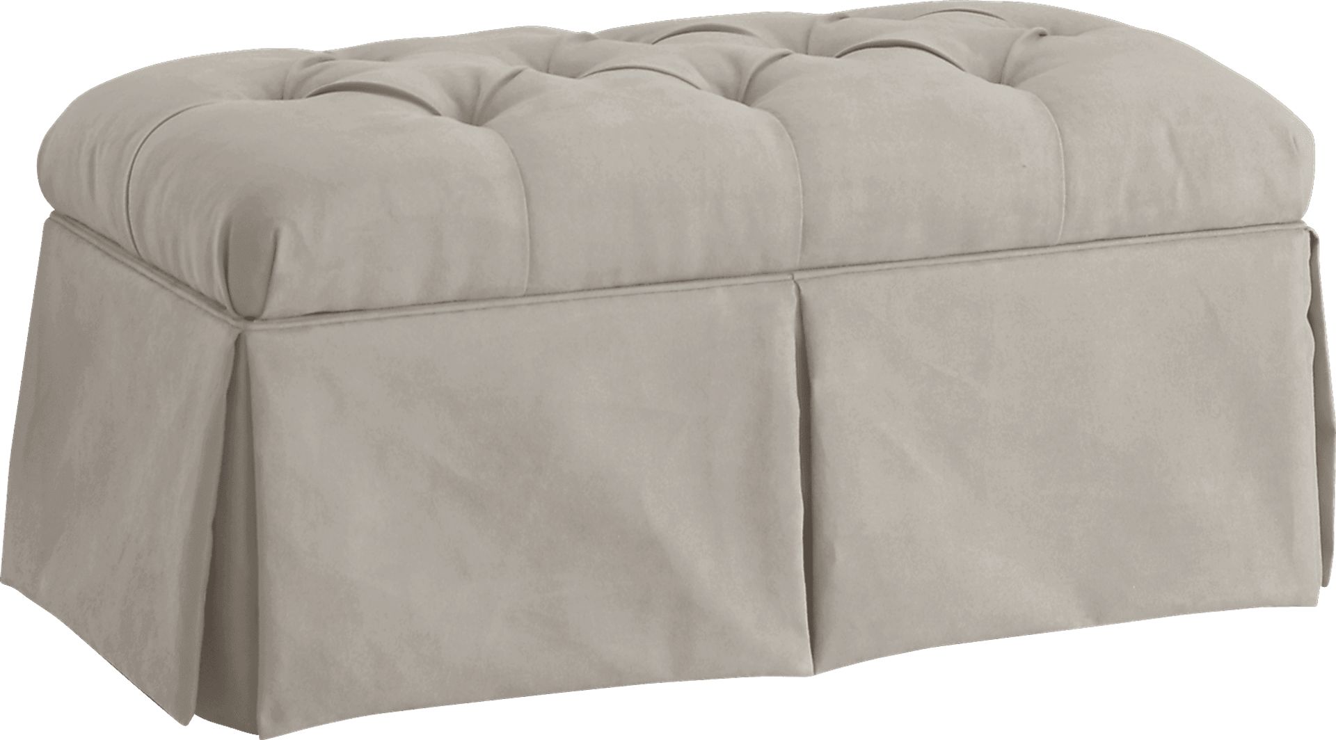Whitmere Light Gray Storage Bench - Image 1