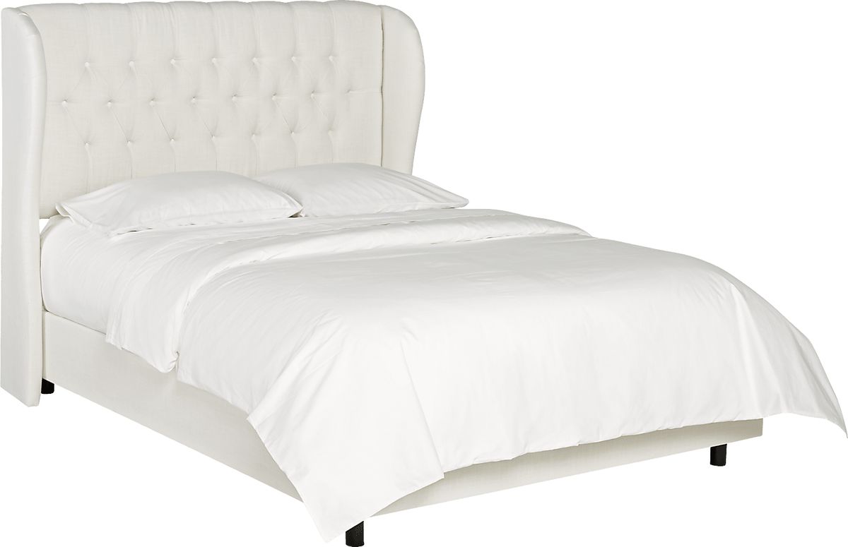 Whitmere Off-White Light Wood,White Queen Bed | Rooms to Go