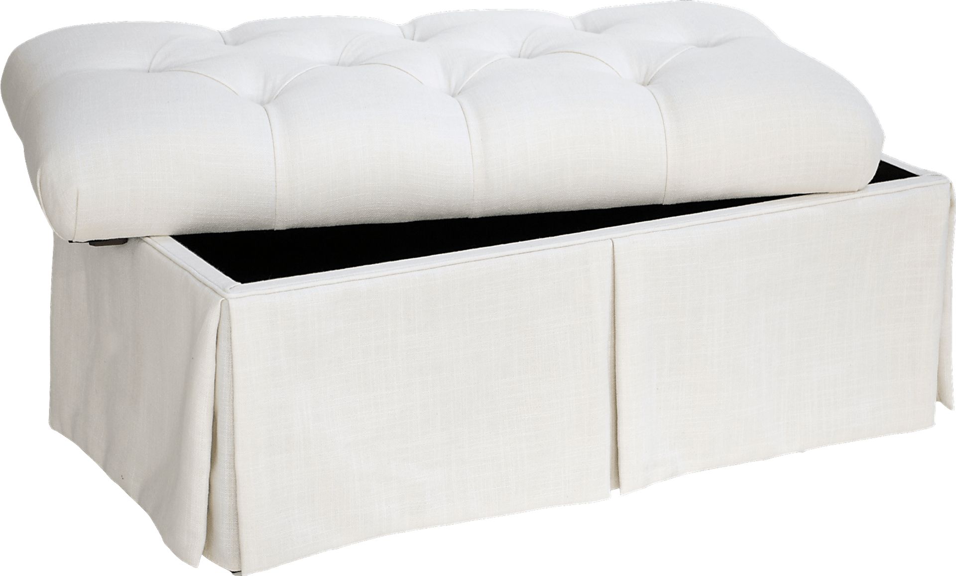 Whitmere Off-White Storage Bench - Image 2