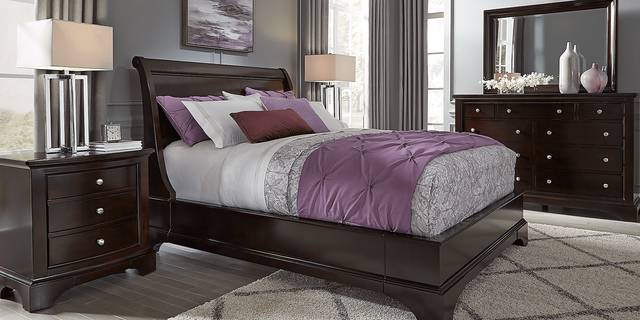 Whitmore Cherry 7 Pc King Platform Bedroom - Thumbnail - Image 1