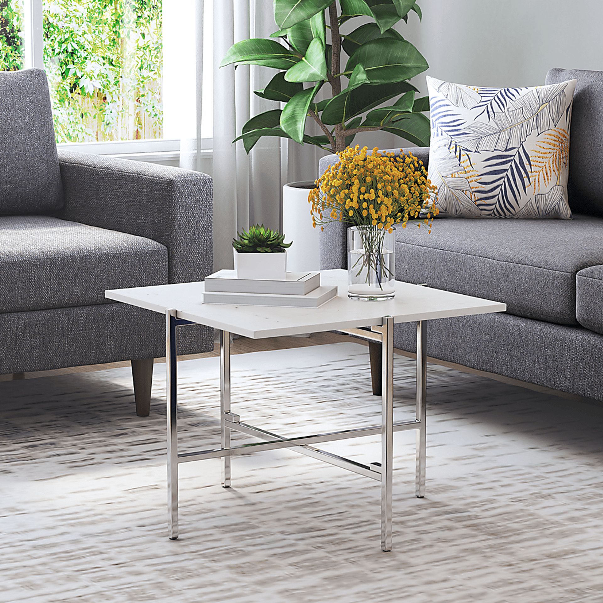 Whitsler White End Table - Image 4