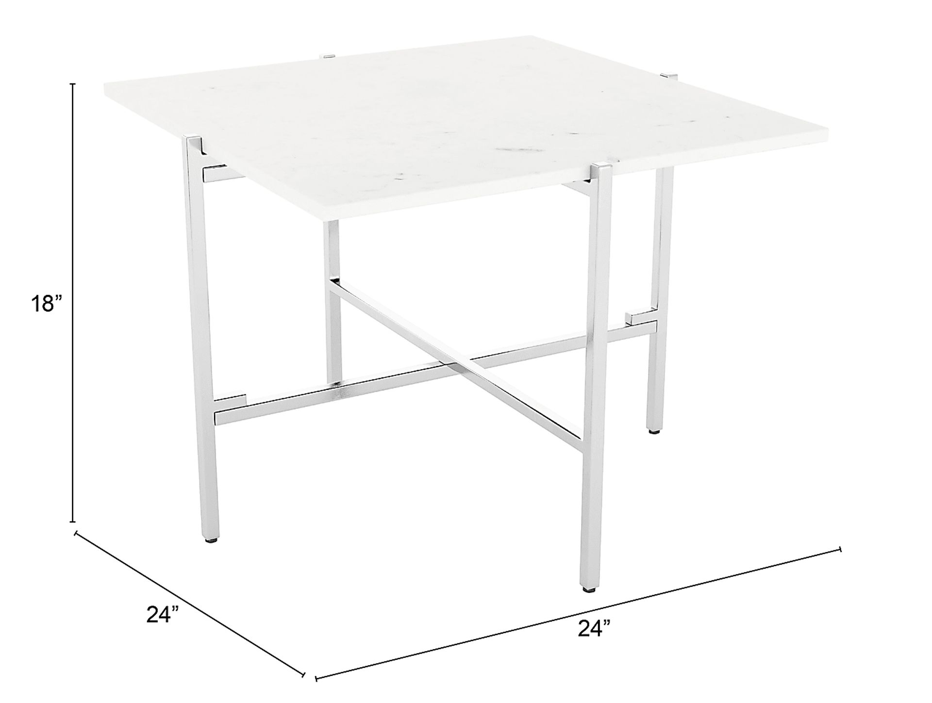 Whitsler White End Table - Image 5