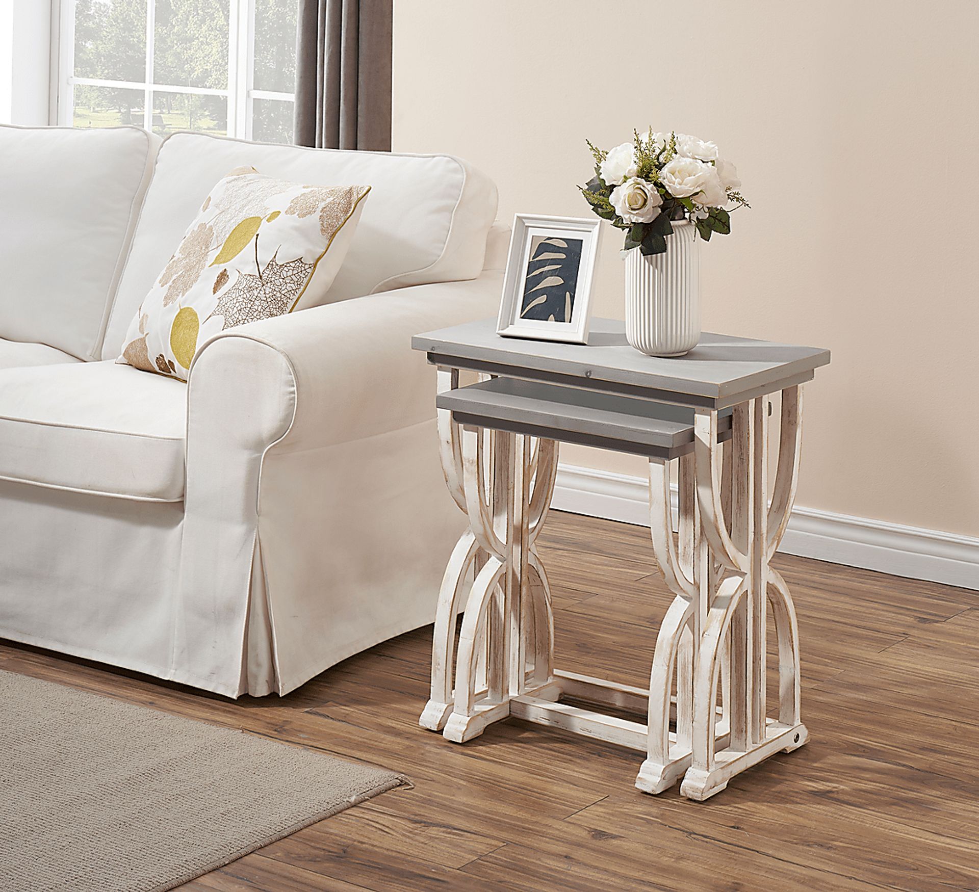 Whitsun White Nesting Tables Set of 2 - Image 4