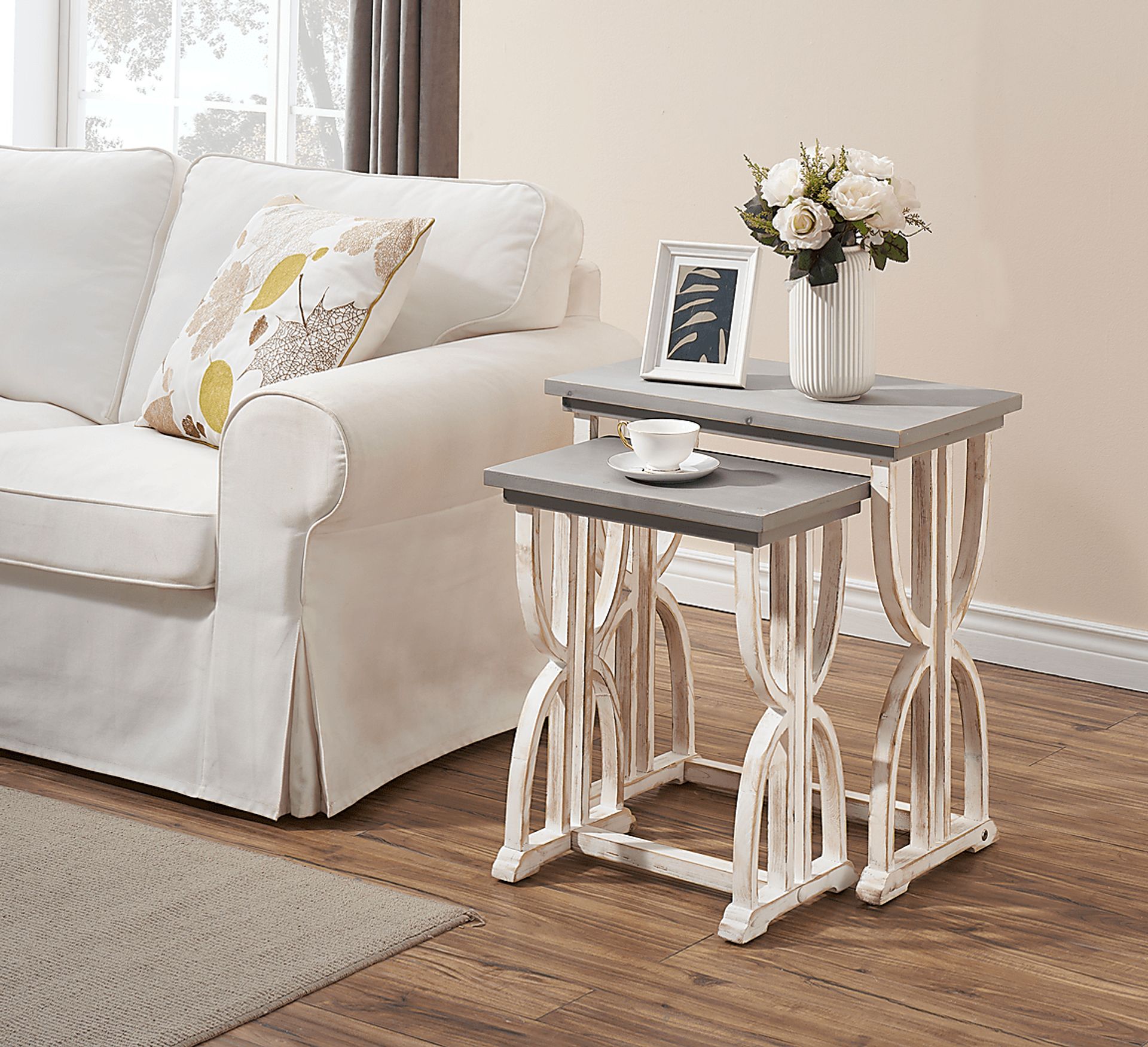 Whitsun White Nesting Tables Set of 2 - Image 5