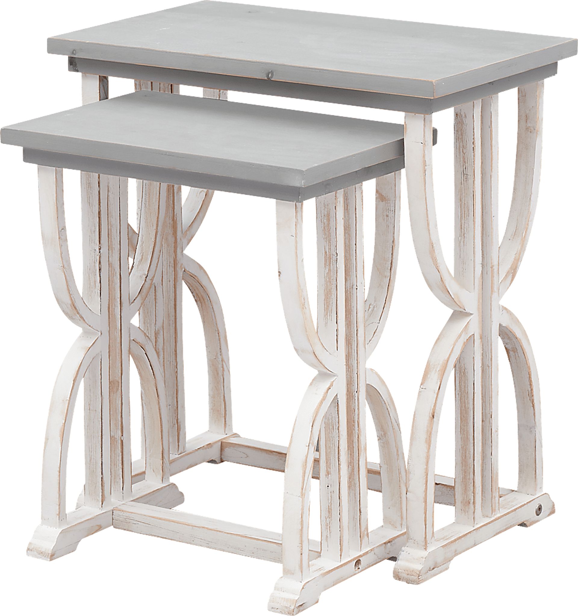 Whitsun White Nesting Tables Set of 2 - Image 1