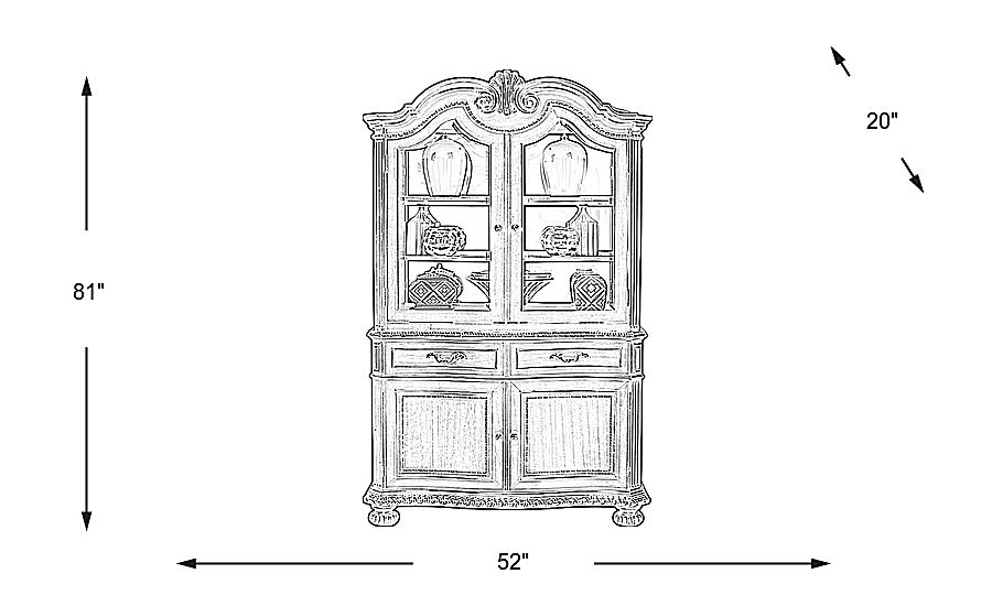 Whittington Dark Cherry Wood 2 Pc China Rooms To Go
